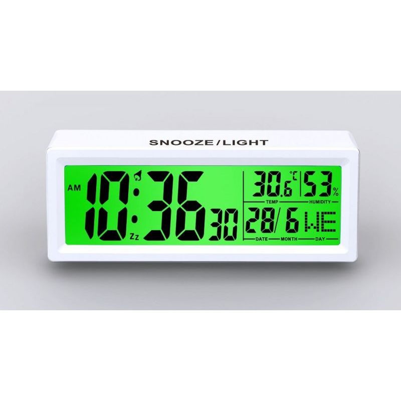 Multifunction LCD Table Clock - 14.8cm x 5.8cm x 5.2cm