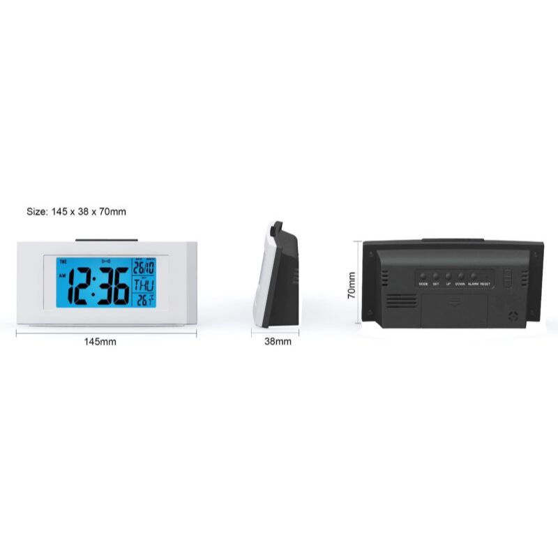 Digital Table Clock & Lighting - 14.5cm x 7cm x 4cm