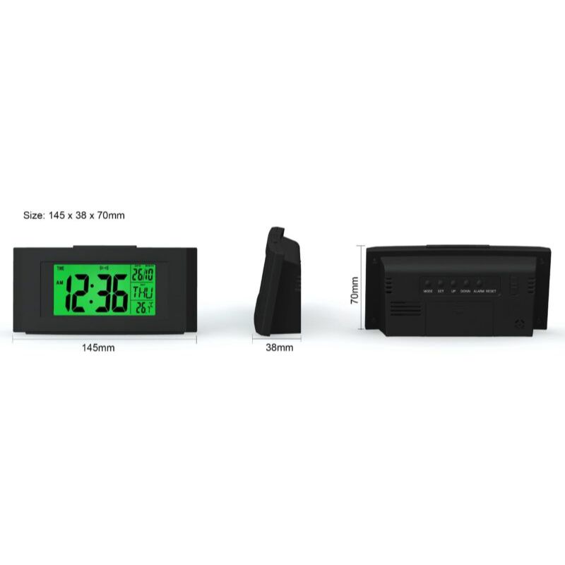 Digital Table Clock & Lighting - 14.5cm x 7cm x 4cm