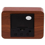 Load image into Gallery viewer, Brown Wooden Cuboid LED Table Clock - 10cm x 7cm x 4.3cm
