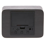Load image into Gallery viewer, Black Wooden Cuboid LED Table Clock - 10cm x 7cm x 4.3cm