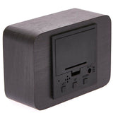 Load image into Gallery viewer, Black Wooden Cuboid LED Table Clock - 10cm x 7cm x 4.3cm
