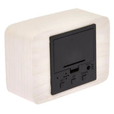 Load image into Gallery viewer, White Wooden Cuboids LED Table Clock - 10cm x 7cm x 4.3cm