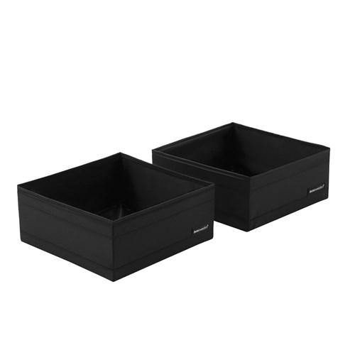 2 Pack Kloset Black Cube Storage - 28cm x 28cm x 13cm