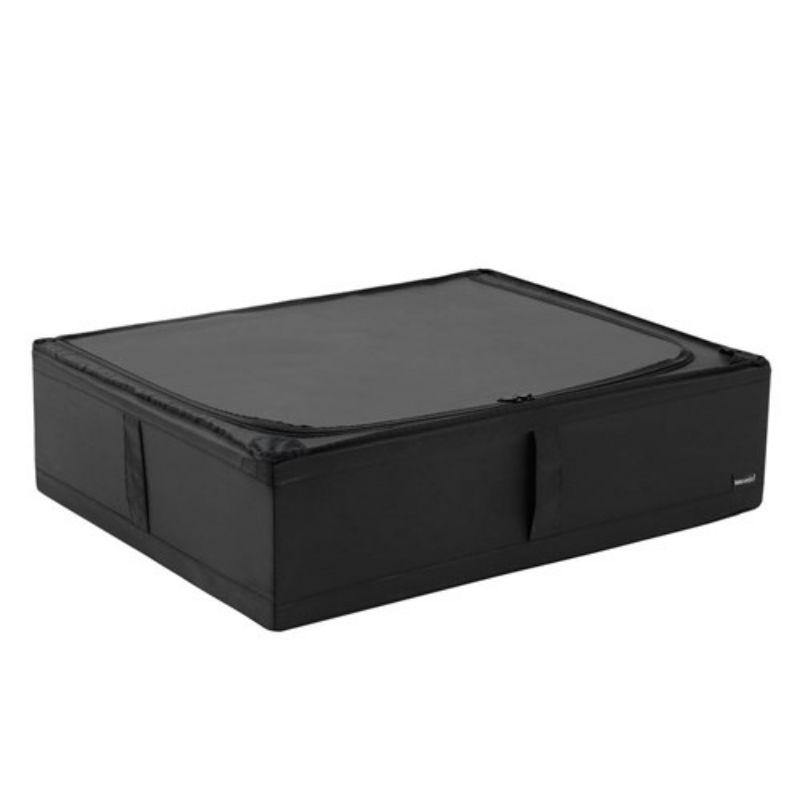 Kloset Black Storage Chest with Zipper - 69cm x 55cm x 19cm - The Base Warehouse