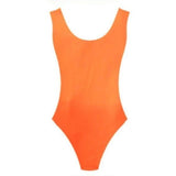 Load image into Gallery viewer, Womens 80s Orange Leotard - L/XL