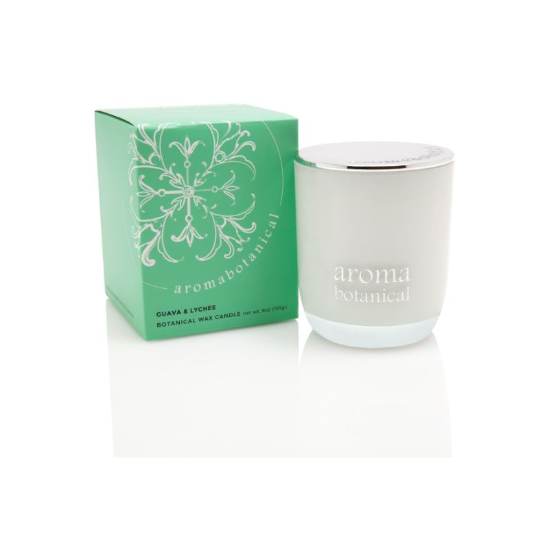 Aromabotanical Guava & Lychee Botanical Small Wax Candle - 165g