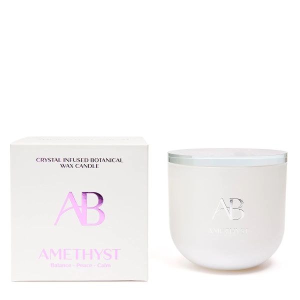 Amethyst Crystal Infused Botanical Candle - 340g