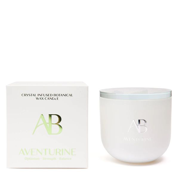 Aventurine Crystal Infused Botanical Wax Candle - 340g