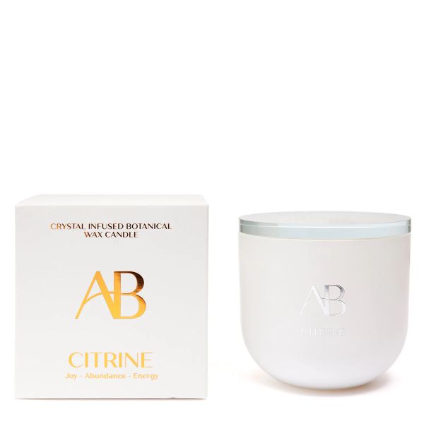 Citrine Crystal Infused Botanical Candle - 340g