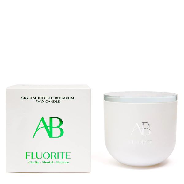Fluorite Crystal Infused Botanical Candle - 340g