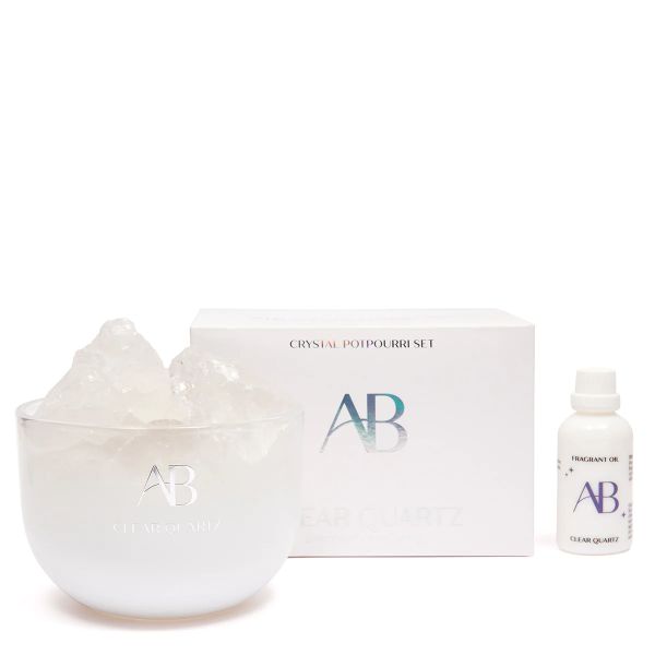 Clear Quartz Crystal Potpourri & Oil Set
