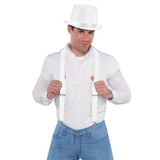 Load image into Gallery viewer, White Suspenders