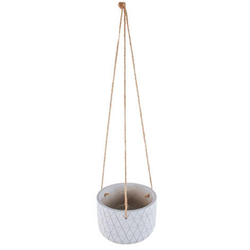 Destiny Concrete Hanging Pot Planter - 19cm x 11cm