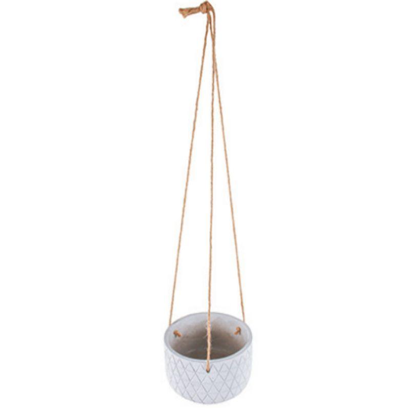 Destiny Concrete Hanging Pot Planter - 17cm x 9cm