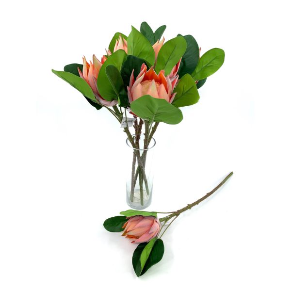 Pink Artificial Protea - 55cm