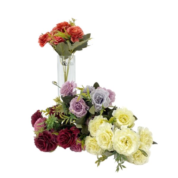 Artificial Roses 8 Heads - 28cm