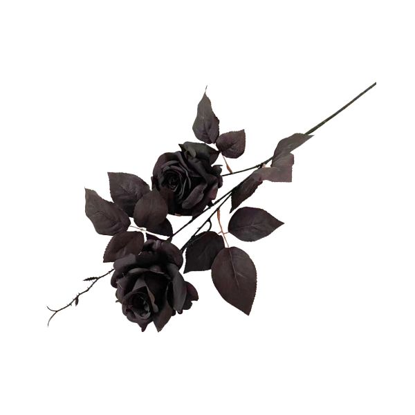 Black Artificial Rose - 79cm