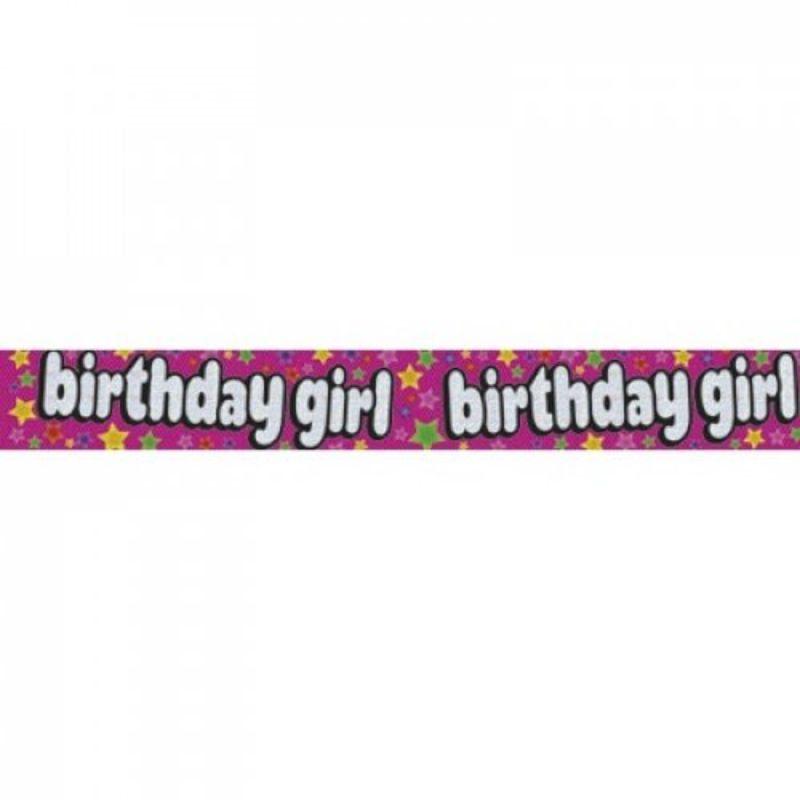 Pink Birthday Girl Banner - 2.6m