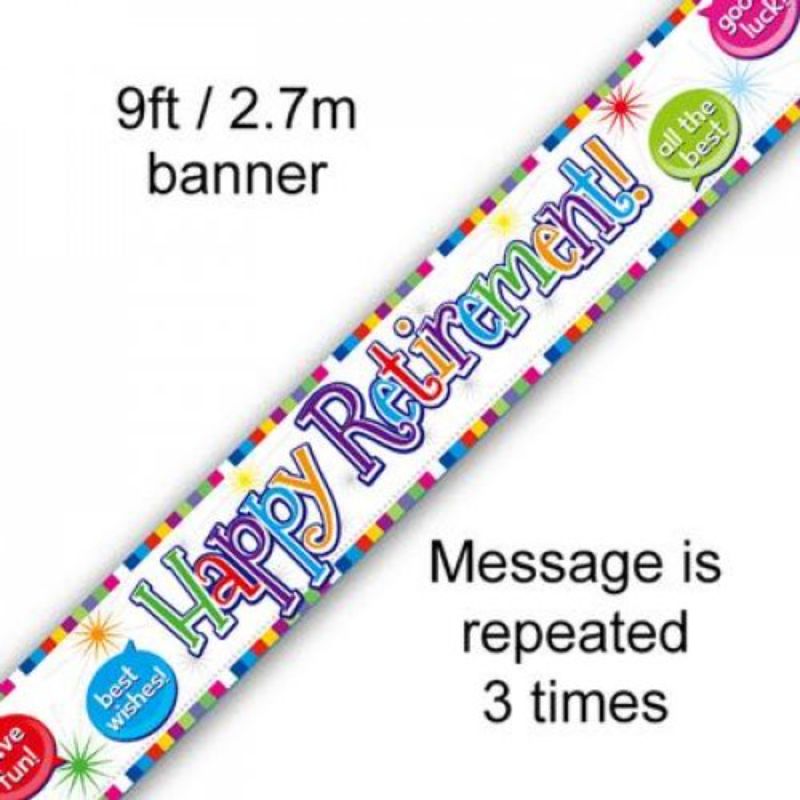 Happy Retirement Banner - 2.7m