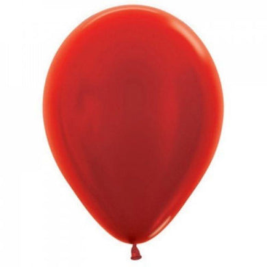 Metallic Red Latex Balloon - 12cm - The Base Warehouse
