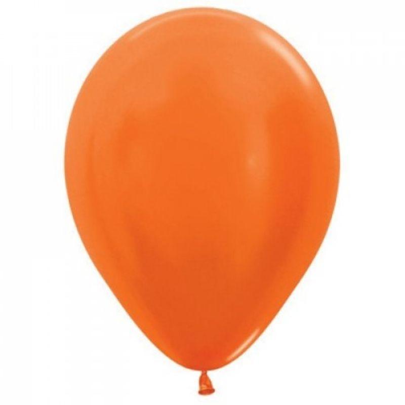 Metallic Orange Decrotex Balloon - 12cm