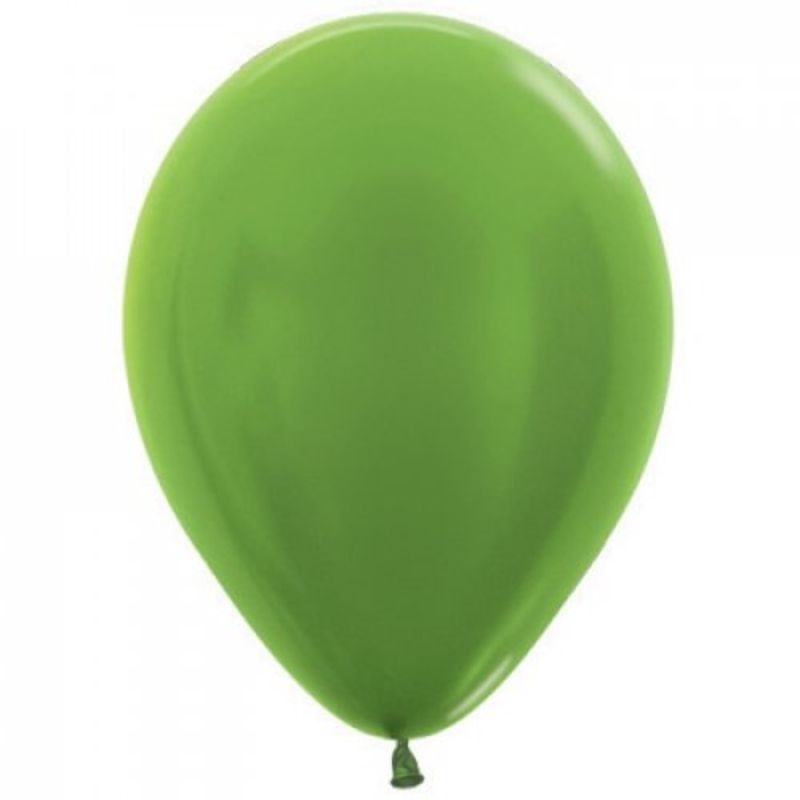 Metallic Lime Green Sempertex Latex Balloon - 30cm