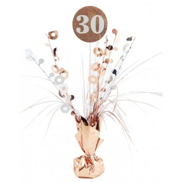 30 Rose Gold & White Centrepiece Weight - 165g