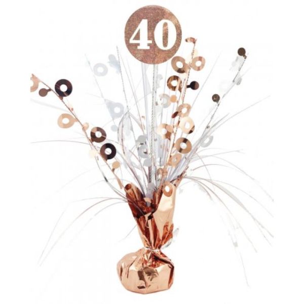 40 Rose Gold & White Centrepiece Weight - 165g