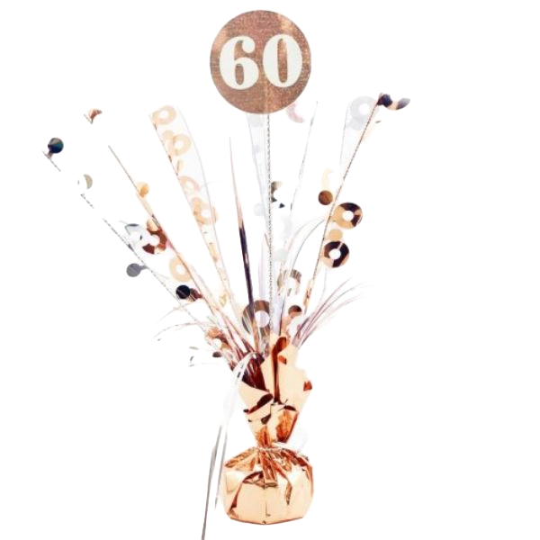 60 Rose Gold & White Centrepiece Weight - 165g