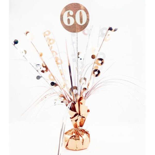 60 Rose Gold & White Centrepiece Weight - 165g