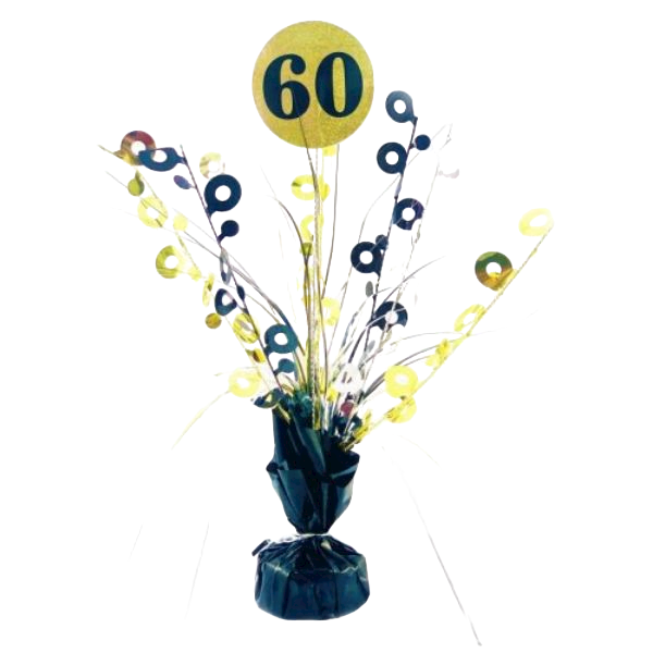 60 Black & Gold Centrepiece Weight - 165g