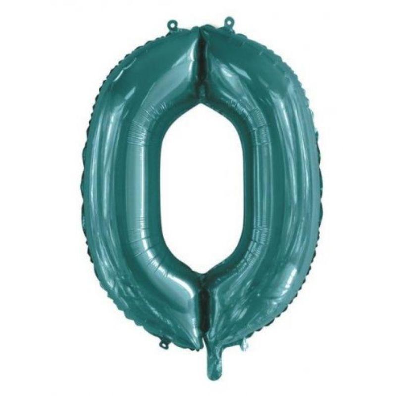 Teal #0 Foil Balloon - 86cm
