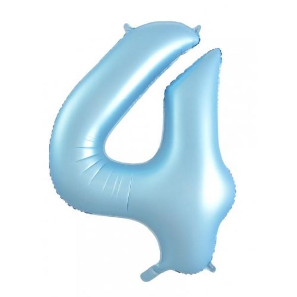 Matt Pastel Blue #4 Decrotex Foil Balloon - 86.36cm