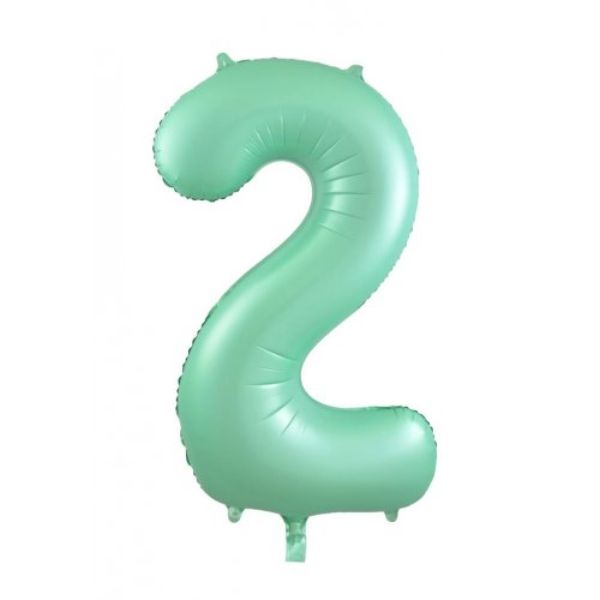 Matt Pastel Mint Decrotex Foil Balloon #2 - 86cm