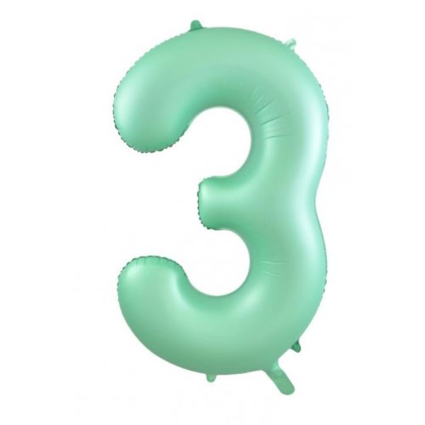 Matt Pastel Mint Decrotex Foil Balloon #3 - 86cm