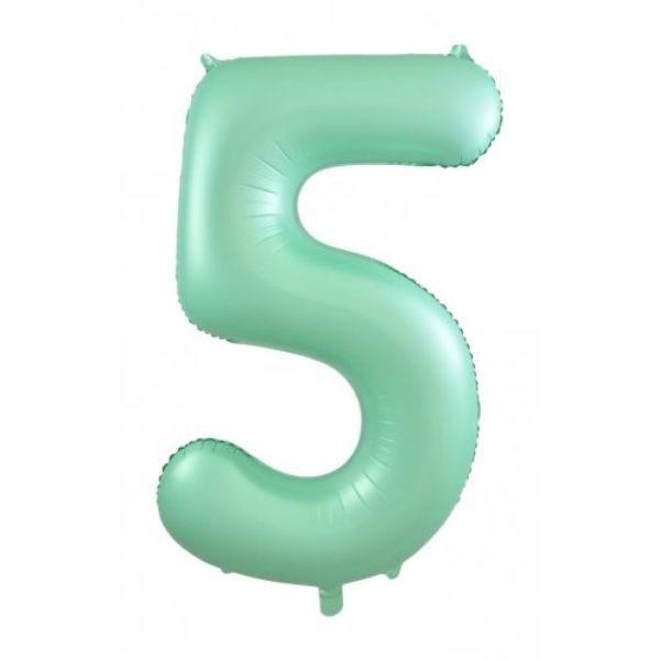 Matt Pastel Mint Decrotex Foil Balloon #5 - 86cm