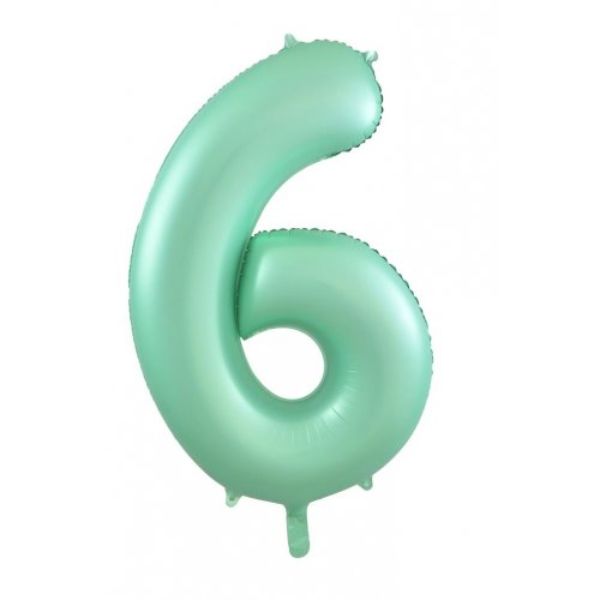 Matt Pastel Mint Decrotex Foil Balloon #6 - 86cm