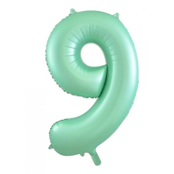 Matt Pastel Mint Decrotex Foil Balloon #9 - 86cm
