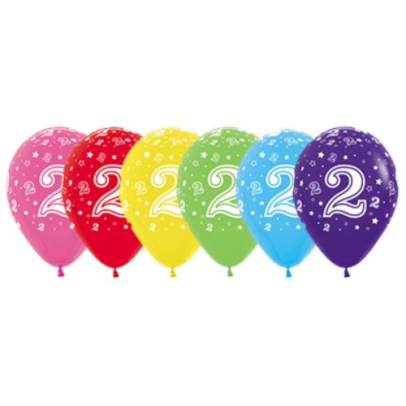 Fashion Assorted Sempertex Printed 2 Latex Balloon - 30cm