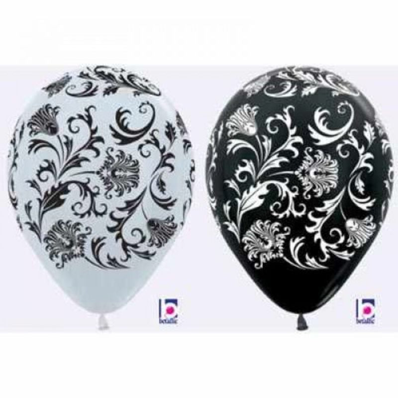 Damask Satin Latex Balloon - 30cm