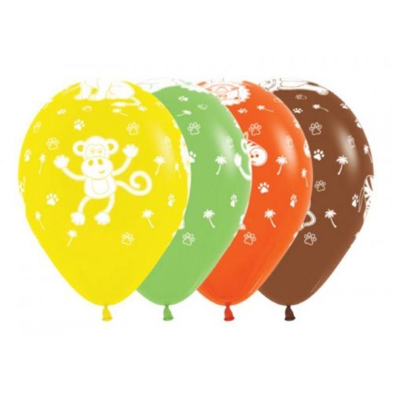 Jungle Animals Latex Balloon - 30cm - The Base Warehouse