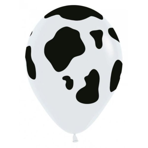 50 Pack Cow Fashion White Sempertex Balloons