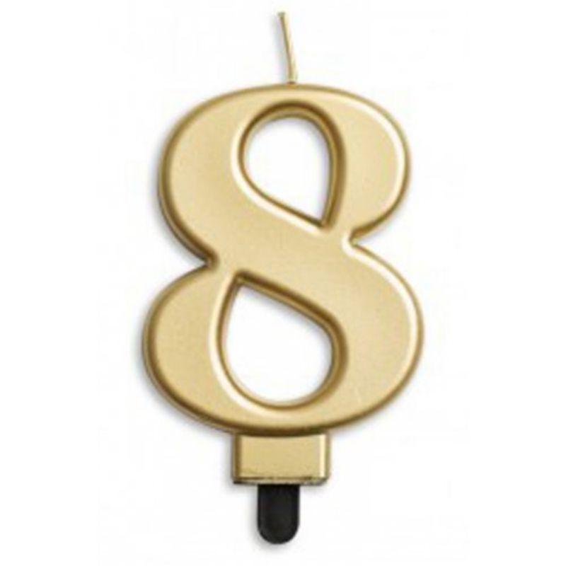 Jumbo Gold Candle #8