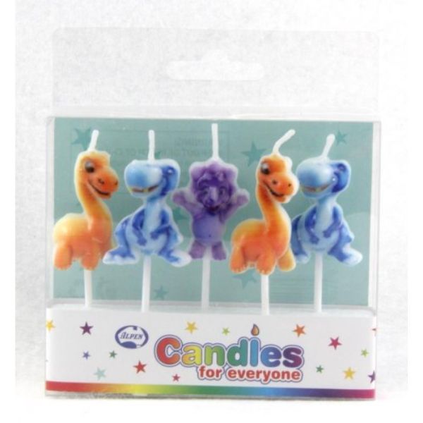 5 Pack Dinosaurs Candles