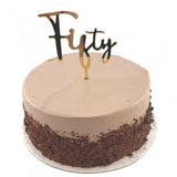 Load image into Gallery viewer, Gold Acrylic Fifty Cake Topper - 2mm