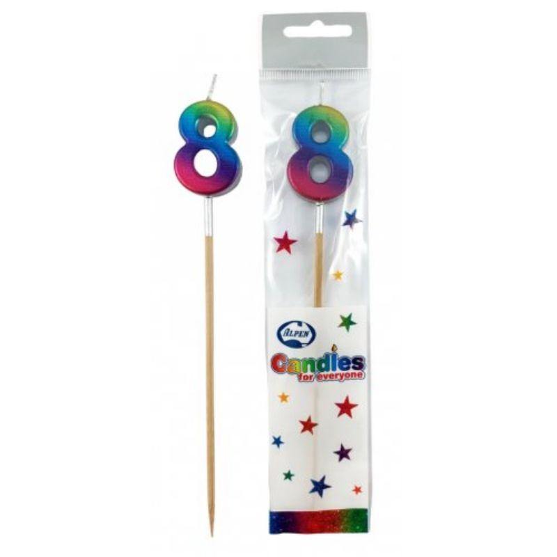 Metallic Rainbow #8 on Stick - The Base Warehouse