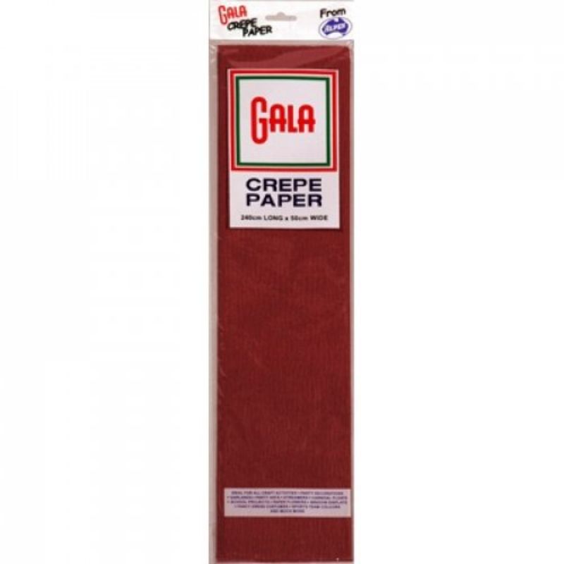 Maroon Gala Crepe Paper - 240cm x 50cm