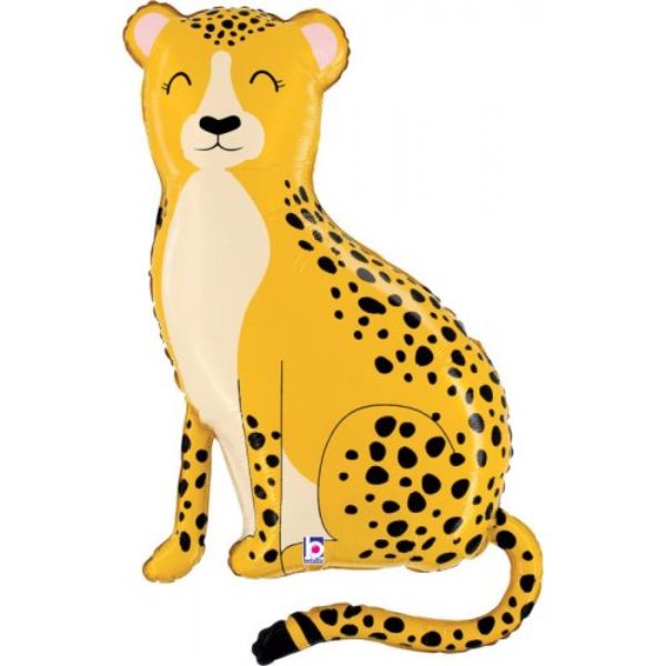 Jungle Cheetah Shape Foil Balloon - 101cm