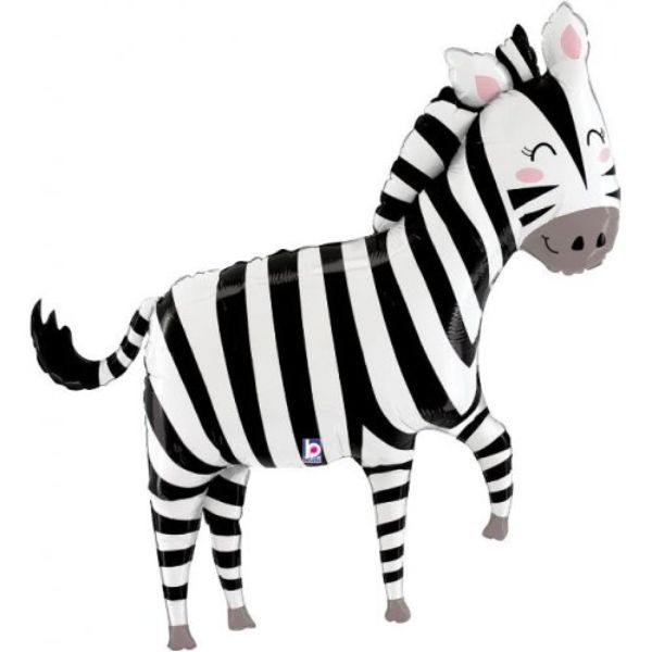 Jungle Zebra Shape Foil Balloon - 127cm